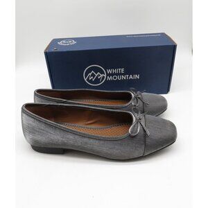 White Mountain Bocci Gunmetal Shimmer Women's Ballet Flats 11 NEW